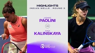 Les meilleurs moments de Paolini vs Kalinskaya au troisième tour d'Indian Wells