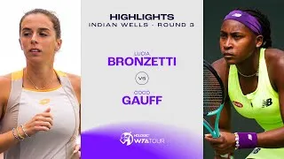 Meilleurs moments de la victoire de Gauff sur Bronzetti au troisième tour d'Indian Wells 3