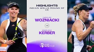Les meilleurs moments de la victoire de Wozniacki sur Kerber au quatrième tour d'Indian Wells
