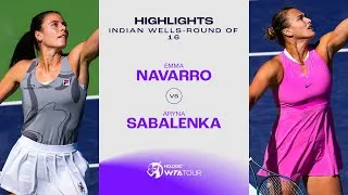 Les meilleurs moments de la magnifique victoire de Navarro sur Sabalenka au quatrième tour d'Indian Wells !