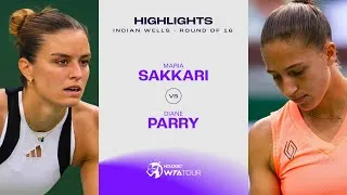 Les meilleurs moments de l'énorme bataille entre Sakkari et Parry au quatrième tour à Indian Wells