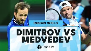 Les meilleurs moments de la victoire de Medvedev sur Dimitrov au quatrième tour d'Indian Wells