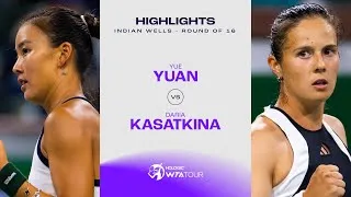 Les meilleurs moments de la bataille entre Yuan et Kasatkina au quatrième tour à Indian Wells