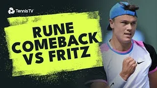 Regardez le retour en force de Rune contre Fritz au quatrième tour d'Indian Wells