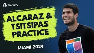 Points forts de l'entraînement entre Alcaraz et Tsitsipas à Miami