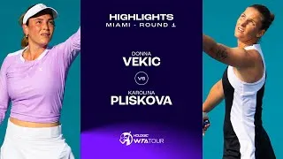 Donna Vekic vs. Karolina Pliskova | 2024 Miami Round 1 | Highlights