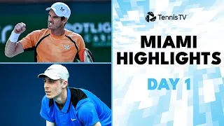 Murray affronte Berrettini ; Shapovalov et Arnaldi en action | Miami 2024 Day 1 Highlights