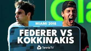 La plus grande surprise de l'histoire de Miami ! Voici les meilleurs moments de Roger Federer vs Thanasi Kokkinakis en 2018
