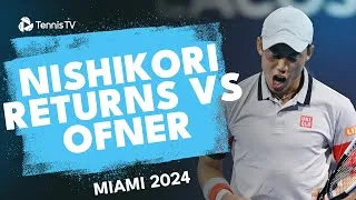 Kei Nishikori reprend du service contre Sebastian Ofner à Miami