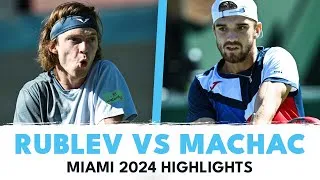 Rublev renversé par un Machac en feu à Miami !