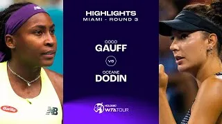 Coco Gauff vs Oceane Dodin | 2024 Miami Round 3 | Highlights