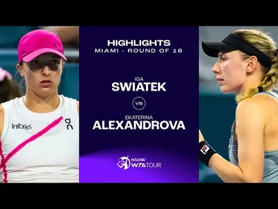 Iga Swiatek vs Ekaterina Alexandrova | 2024 Miami Round of 16 | Highlights