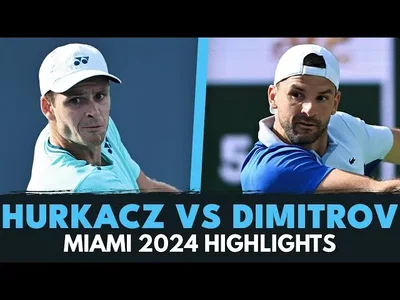 Hubert Hurkacz vs Grigor Dimitrov : les meilleurs moments du match ! | Le tournoi de Miami 2024