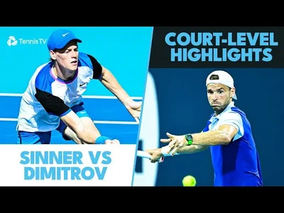 Les meilleurs moments de la victoire de Sinner sur Dimitrov en finale de Miami, comme si vous étiez dans le stade.