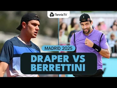 Jack Draper contre Matteo Berrettini moments forts | Madrid 2025