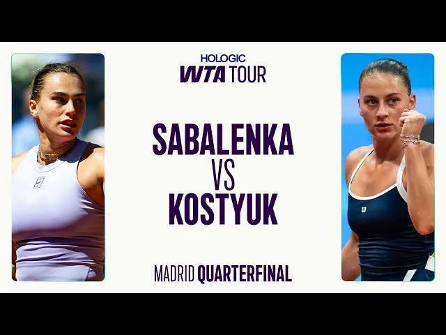 Aryna Sabalenka contre Marta Kostyuk | Résumé 2025 Madrid
