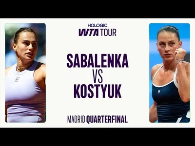 Aryna Sabalenka contre Marta Kostyuk | Résumé 2025 Madrid