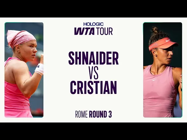 Diana Shnaider contre Jaqueline Cristian | 3e tour Rome 2025