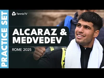 Carlos Alcaraz vs Daniil Medvedev set d'entraînement sur terre battue !