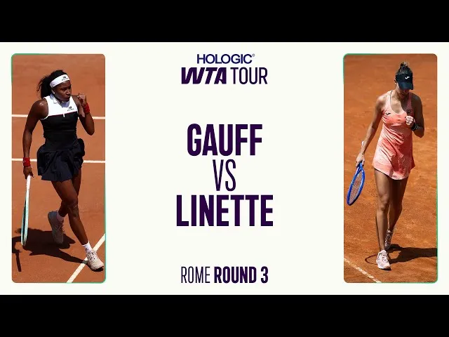 Coco Gauff contre Magda Linette | Résumé de Rome 2025