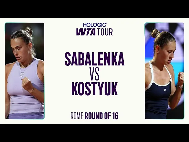Aryna Sabalenka vs. Marta Kostyuk | Résumé 2025 Rome