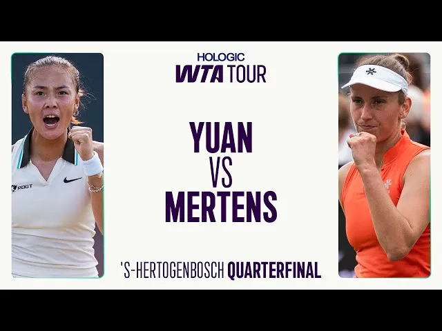 Yuan Yue contre Elise Mertens | Quart de finale 2025 de 's-Hertogenbosch | Résumé du match WTA