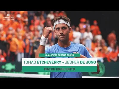Regardez les moments forts de De Jong contre Etcheverry aux qualifications de la Coupe Davis 2025 entre les Pays-Bas et l'Argentine