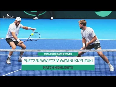 Regardez les temps forts de Watanuki/Yuzuki contre Puetz/Krawietz au deuxième tour des qualifications de la Coupe Davis 2025, Japon contre Allemagne
