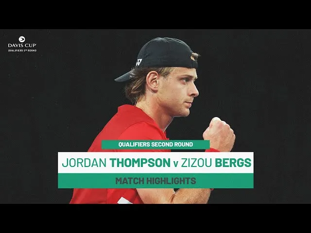 Regardez les moments forts de Thompson contre Bergs au deuxième tour des qualifications de la Coupe Davis 2025 où l'Australie affronte la Belgique.