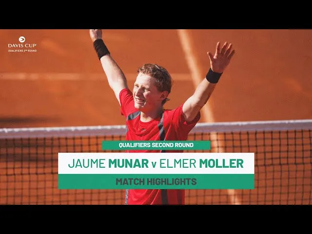 Regardez les temps forts de Munar contre Moller lors des qualifications de la Coupe Davis 2025, deuxième tour, où l'Espagne affronte le Danemark.