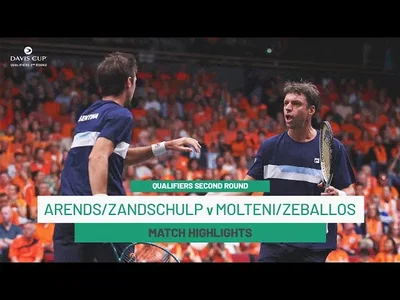Regardez les temps forts de Arends/Van de Zandschulp contre Zeballos/Molteni lors du deuxième tour des qualifications de la Coupe Davis 2025 où les Pays-Bas affrontent l'Argentine