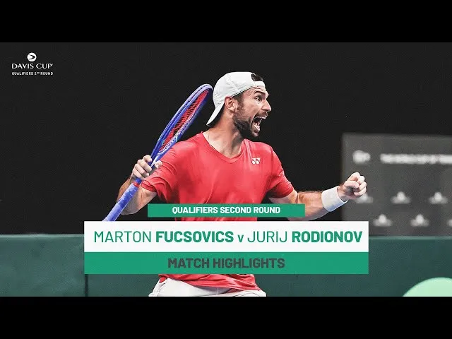 Regardez les temps forts de Fucsovics contre Rodionov au deuxième tour des qualifications de la Coupe Davis 2025 où l'Autriche affronte la Hongrie.