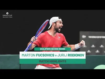 Regardez les temps forts de Fucsovics contre Rodionov au deuxième tour des qualifications de la Coupe Davis 2025 où l'Autriche affronte la Hongrie.