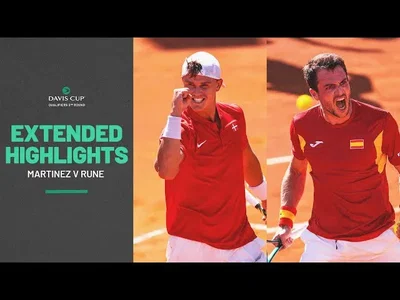 Regardez les moments forts de Rune contre Martinez dans le deuxième tour des qualifications de la Coupe Davis 2025 où l'Espagne affronte le Danemark.