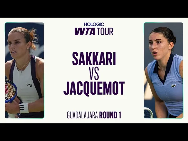Regardez les moments forts de la superbe victoire de Jacquemot sur Sakkari lors du premier tour à Guadalajara.