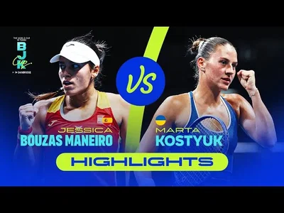 Regardez les moments forts de Kostyuk contre Bouzas Maneiro en quarts de finale de la Coupe BJK 2025 où l'Ukraine affronte l'Espagne.
