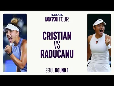 Regardez les moments forts de la victoire de Raducanu contre Cristian au premier tour à Séoul.
