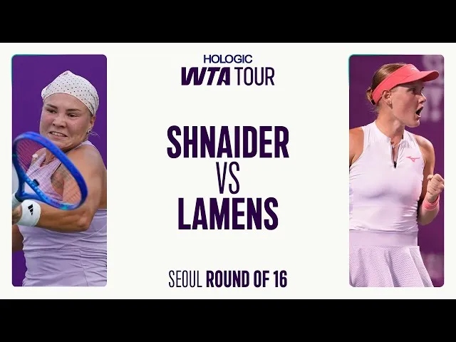 Regardez les moments forts de la victoire de Lamens contre Shnaider au deuxième tour à Séoul.