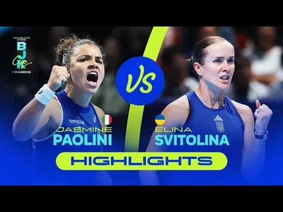 Regardez les temps forts du match Paolini contre Svitolina dans les demi-finales de la Coupe Billie Jean King 2025 où l'Italie affronte l'Ukraine.