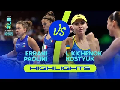 Regardez les moments forts d'Errani/Paolini contre Kostyuk/Kichenok en demi-finales de la Billie Jean King Cup 2025 où l'Italie affronte l'Ukraine