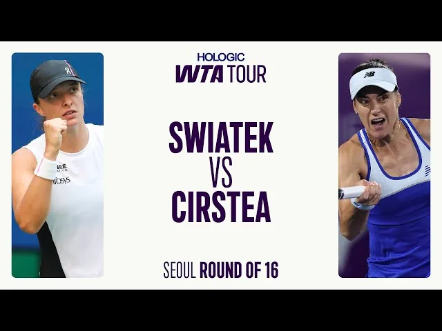 Regardez les meilleurs moments de la victoire facile de Swiatek sur Cirstea au deuxième tour à Séoul.