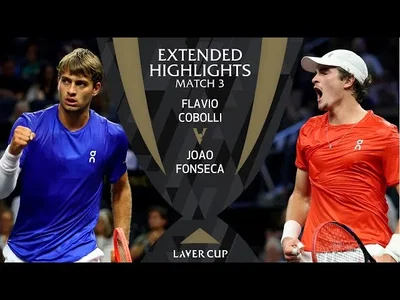 Regardez comment Fonseca a vaincu Cobolli lors du Match 3 de la Laver Cup 2025 à San Francisco.