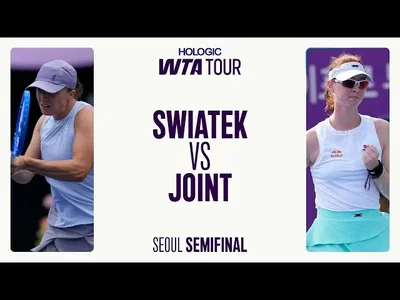 Regardez les temps forts de la victoire de Swiatek contre Joint en demi-finales à Séoul.