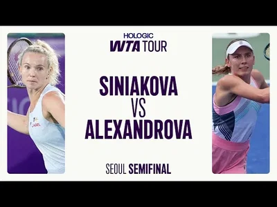 Regardez les moments forts de la victoire d'Alexandrova sur Siniakova en demi-finale à Séoul.