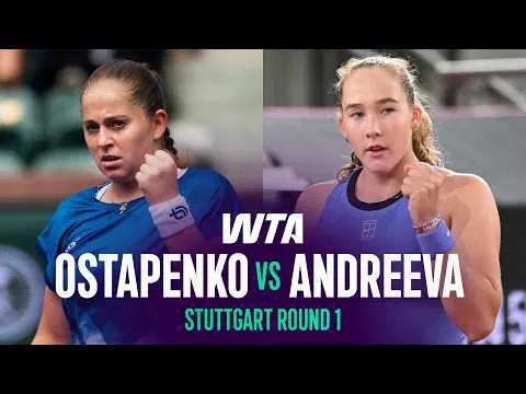 Mirra Andreeva bat Jelena Ostapenko à Stuttgart 2026 – 1er tour
