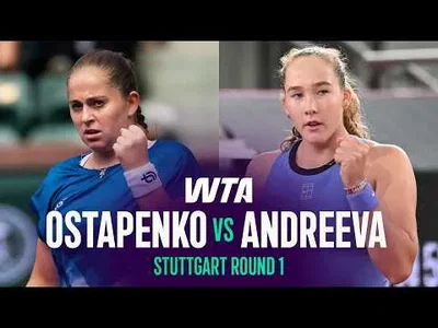 Mirra Andreeva bat Jelena Ostapenko à Stuttgart 2026 – 1er tour