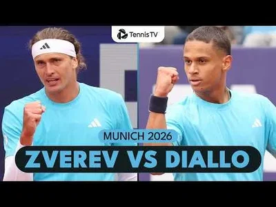 Alexander Zverev bat Gabriel Diallo à Munich 2026 – 2e tour