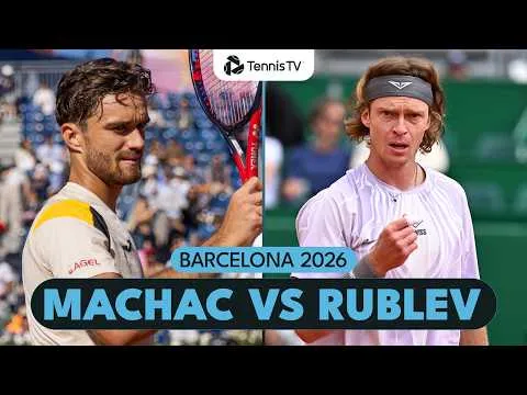 Andrey Rublev bat Tomas Machac à Barcelone 2026 – Quart de finale