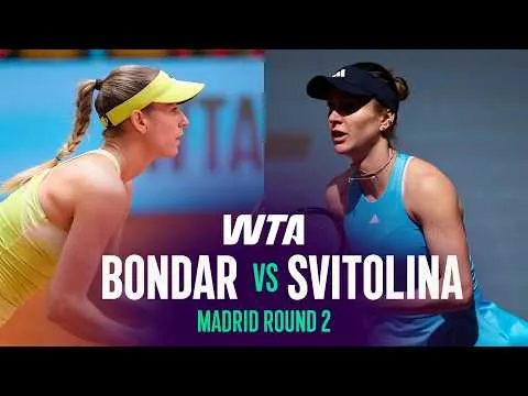 Anna Bondar bat Elina Svitolina à Madrid 2026 – 2e tour