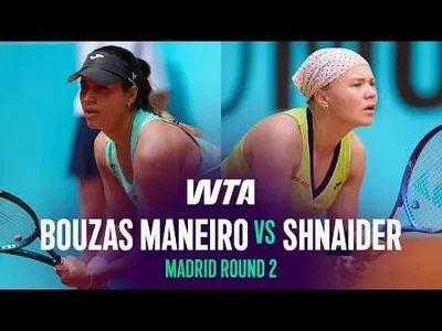 Diana Shnaider bat Jessica Bouzas Maneiro à Madrid 2026 – 2e tour
